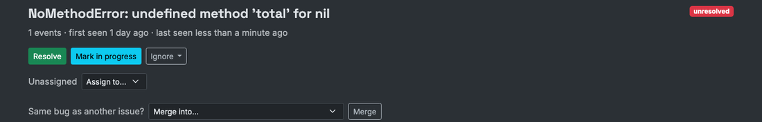 An issue's Merge into control, showing a dropdown of other open issues in the project